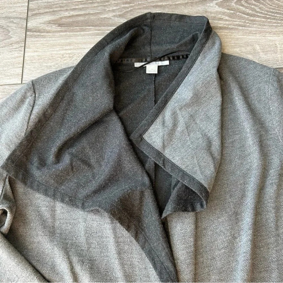 Tavora Grey  Waterfall Open Front Cardigan Made in Canada - Picture 8 of 15